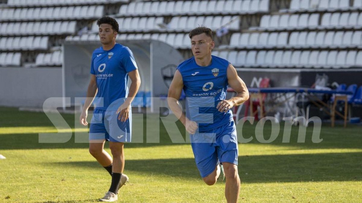 Entrenament del Lleida Esportiu.