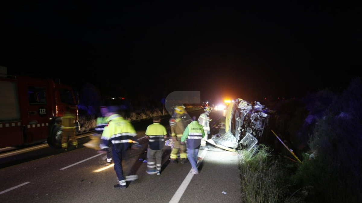 Dos morts en un accident de trànsit a la C-12 a Llardecans