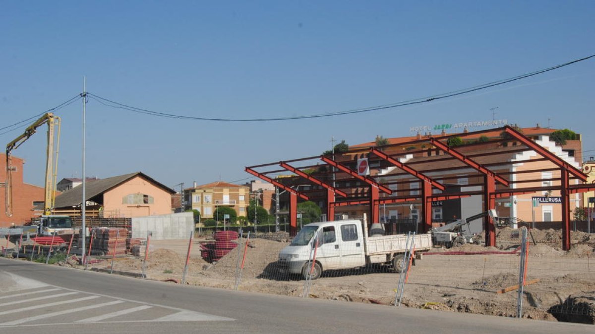 Obres a la nova estació d’autobusos.