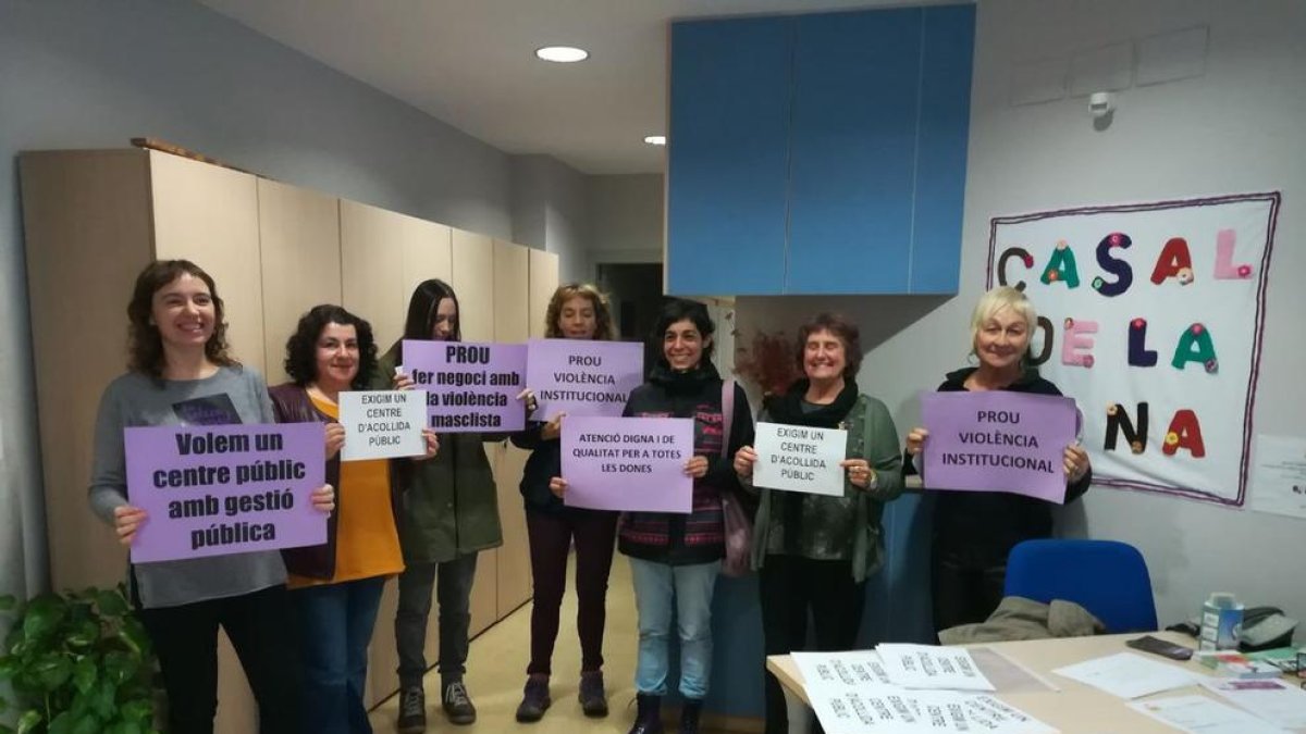 Protesta de Dones Lleida el pasado 23 de noviembre.