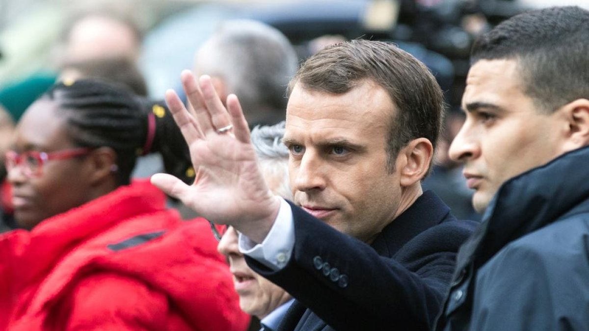 El presidente francés, Emmanuel Macron, el domingo pasado en París.