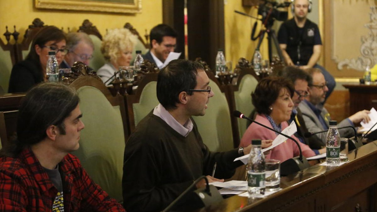 Els regidors del Comú de Lleida, a l’últim ple municipal.