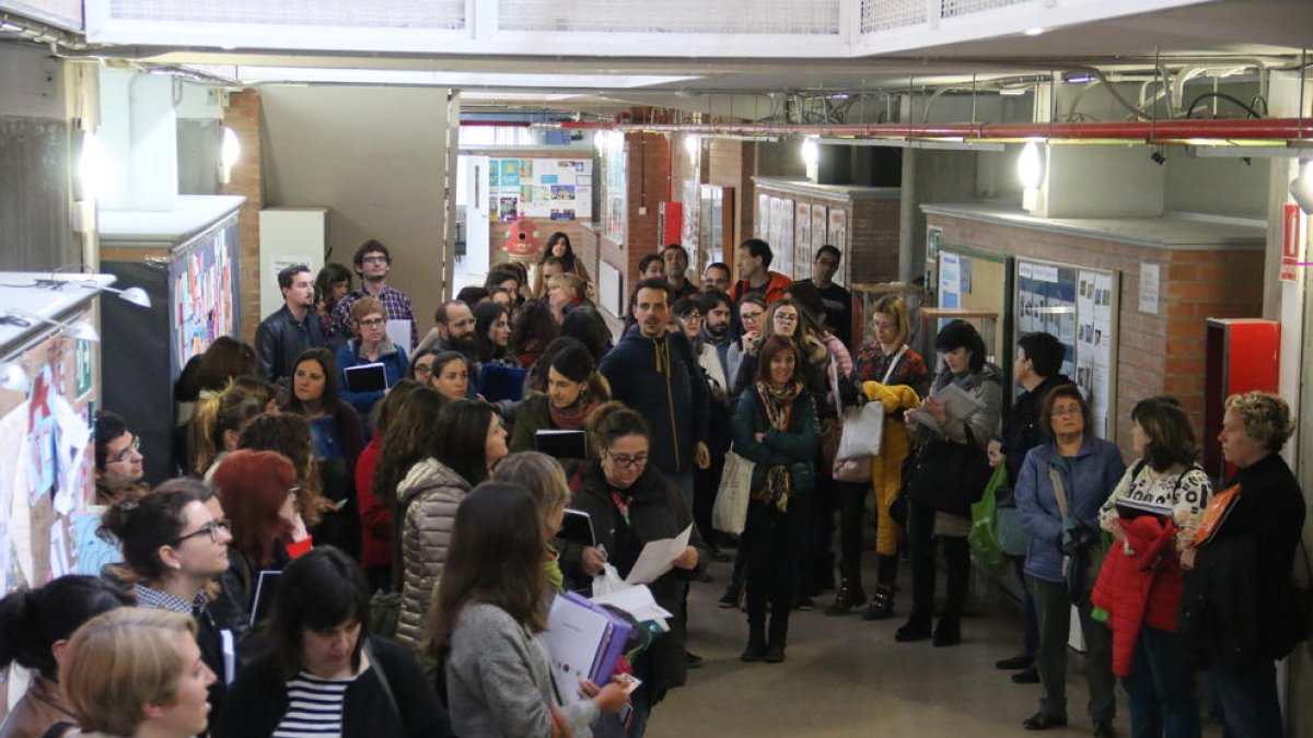 Interinos en las últimas oposiciones, el pasado abril.