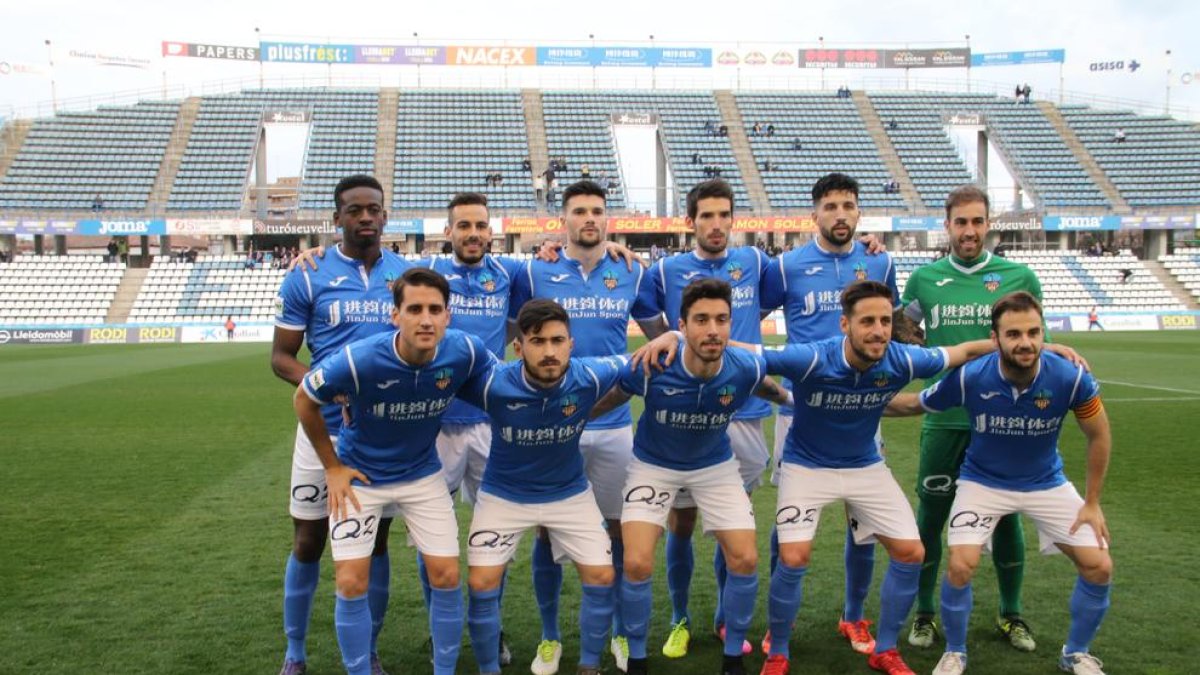 Formación inicial del Lleida en el partido que ganó el domingo ante el Alcoyano.
