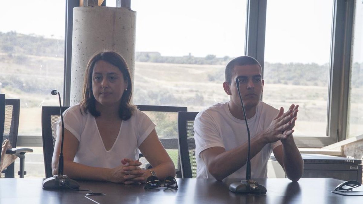 Els dos vocals del Talladell que van convocar la sessió.