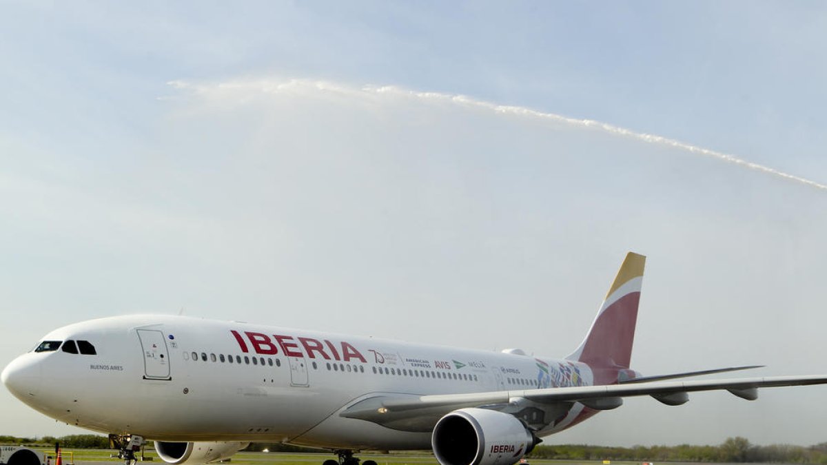 Un avión de Iberia.