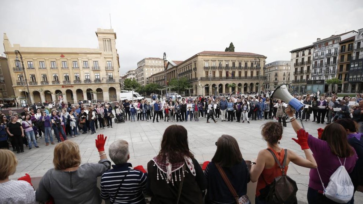 Manifestación en Pamplona contra la sentencia de La Manada.