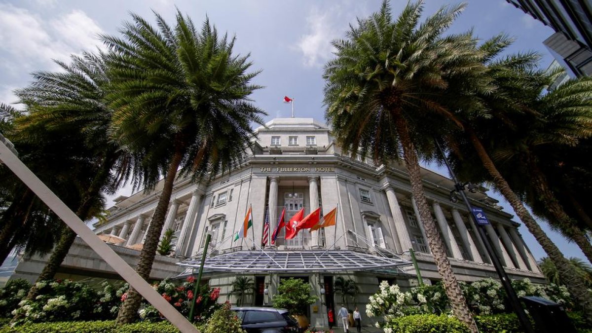 Imatge de l’hotel on se celebrarà la cimera, a Singapur.