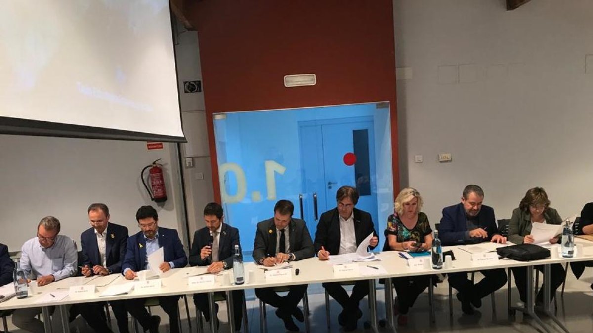 Gerard Figueras va presidir ahir la Mesa estratègica d’estacions de muntanya a la Seu d’Urgell.