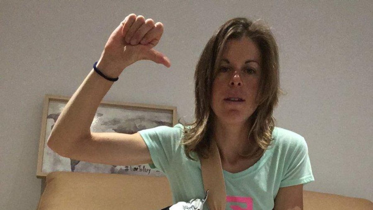 La foto que Orgué publicó en Twitter después del accidente