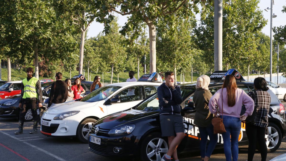 Alumnes que es van quedar sense poder fer l’examen l’any passat a Lleida a causa de la vaga.