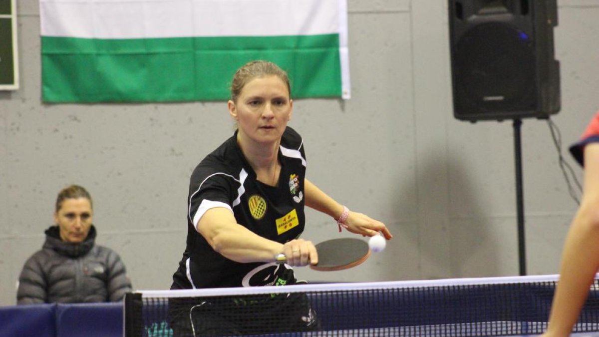 Svetlana Bakhtina, en un moment del partit d’ahir.