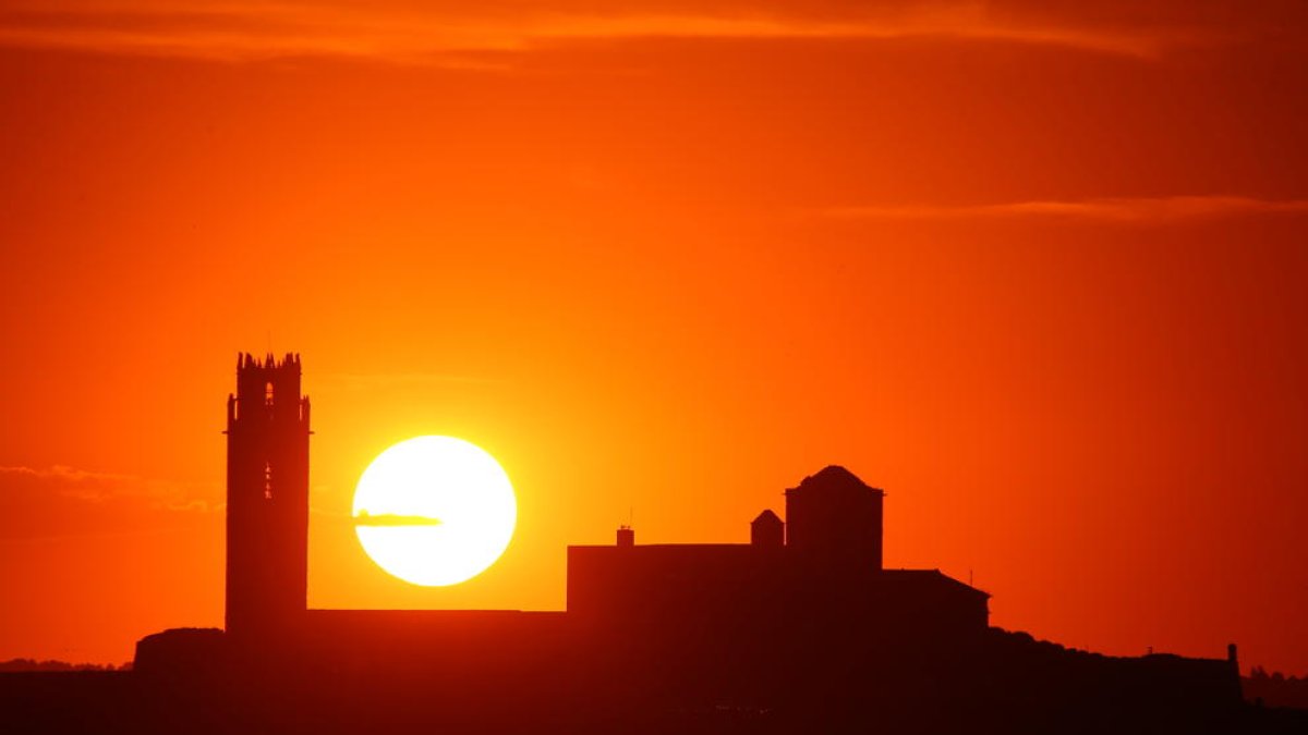 Perfil de la Seu Vella de Lleida, divendres passat al capvespre.