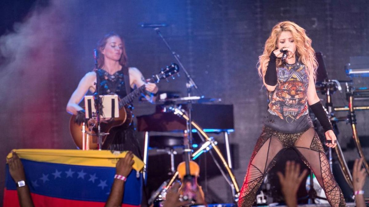 Momento del concierto del viernes en el Palau Sant Jordi.