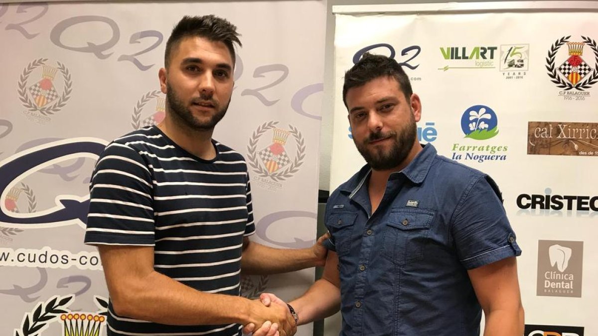 Sergi Reig y Albert Rosinés, responsables de la base del Balaguer.