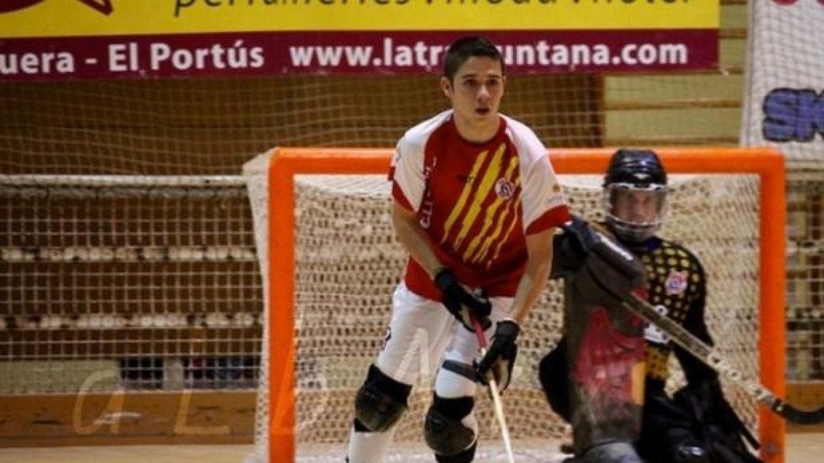 Pol Franci, en un acción de un partido cuando jugaba en el Bell-lloc.