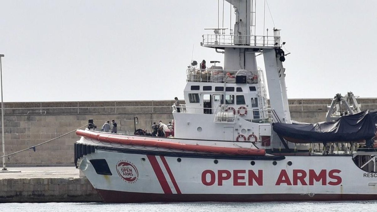 Imatge del vaixell ‘Open Arms’ al port de Palma.