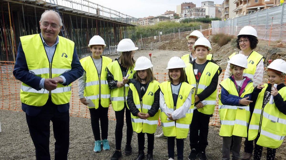 El conseller d’Ensenyament a la inauguració de les obres de l’escola el mes d’octubre passat.