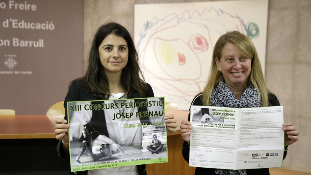 La regidora d’Educació de Lleida (e), Rosa Maria Salmeron, ahir.