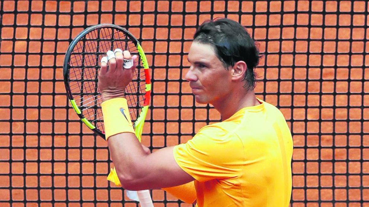 Nadal ahir durant el partit amb el francès Monfils.