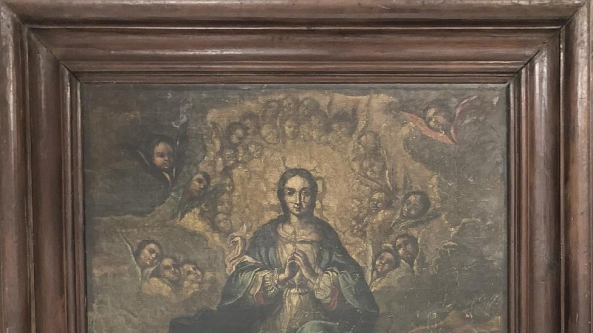 El óleo de la Inmaculada, del XVIII, sigue en el Museu de Lleida.