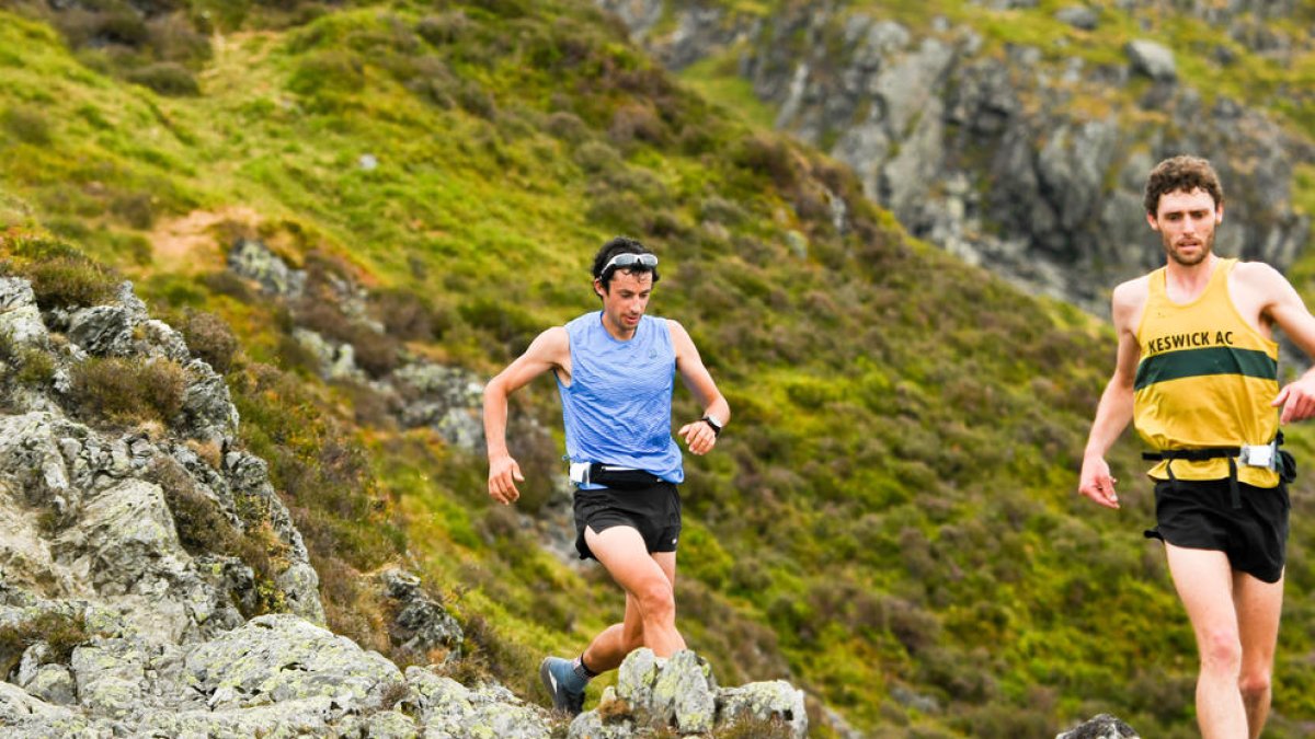 Kilian Jornet durant l’intent de rebaixar el rècord de la Bob Graham Round.