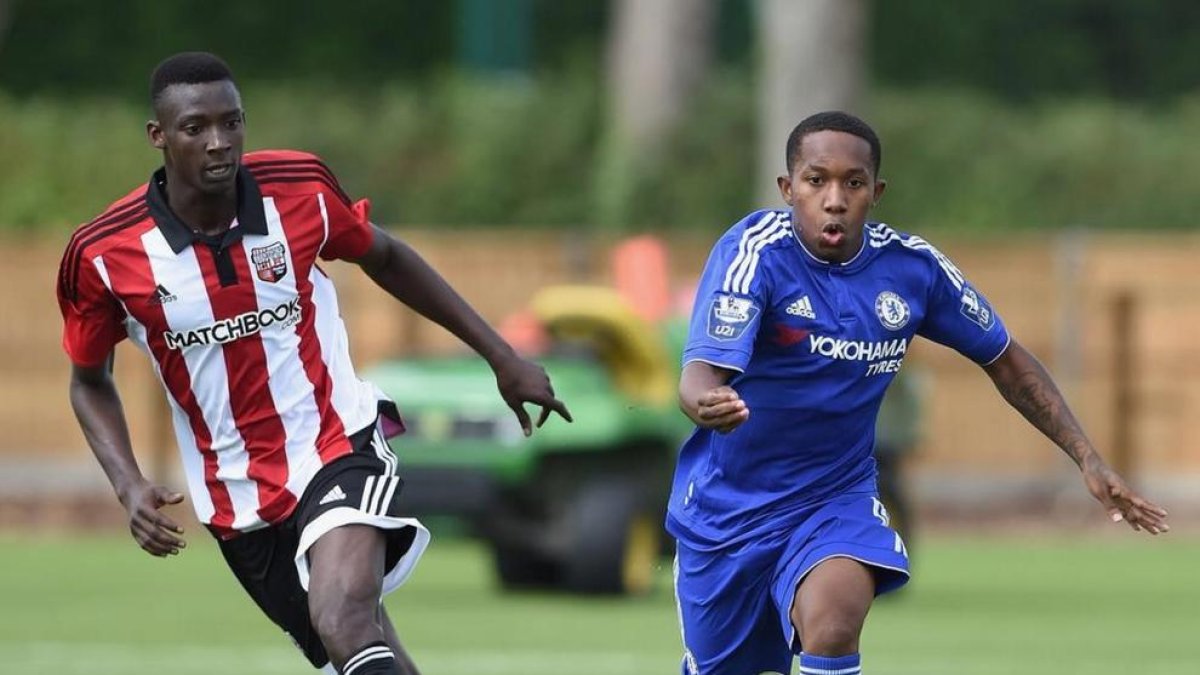 L’equatorià Josimar Quintero, la incorporació més recent del Lleida, en un partit amb el Chelsea.