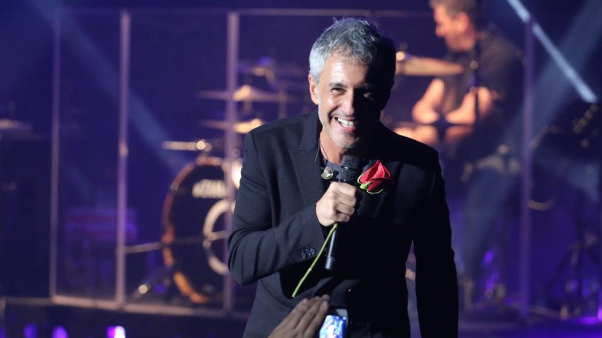 El cantante Sergio Dalma, en su última actuación en el teatro leridano, en febrero de 2015.