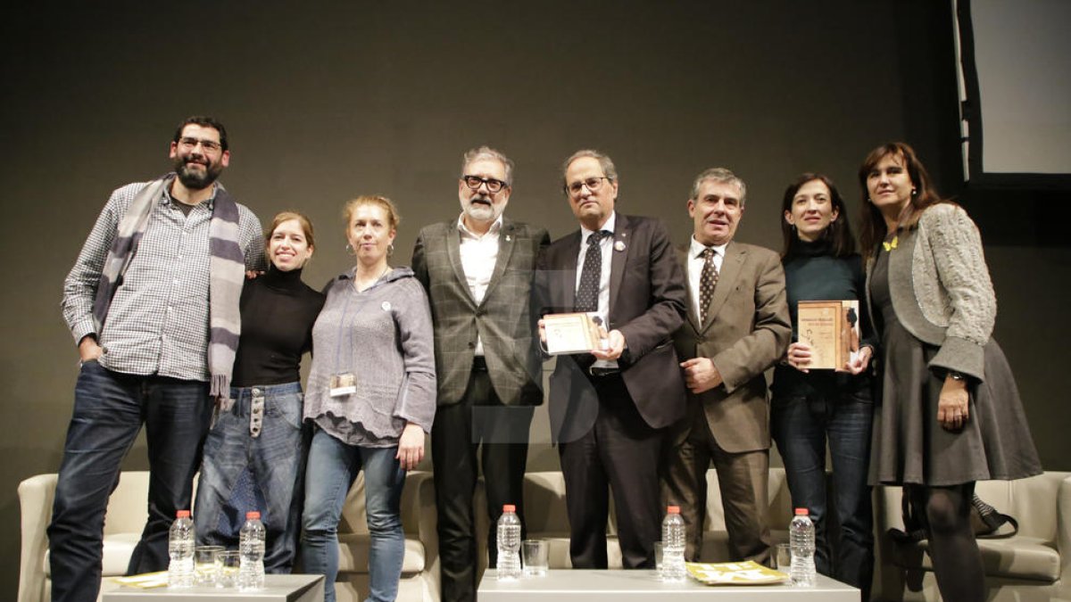 El President Quim Torra presidió el acto final de la jornada en el Museu de Lleida, con la presentación del libro 'Operació trasllat'.