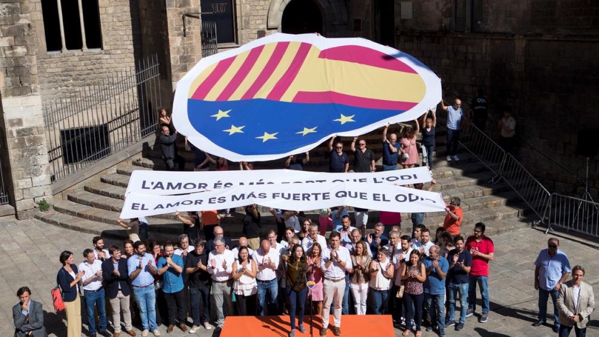 Imagen del acto alternativo a la Diada organizado por Ciudadanos.