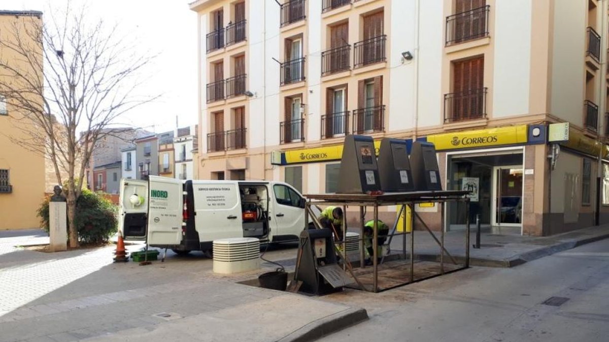 Una de les plataformes que s’arreglen al centre de Balaguer.