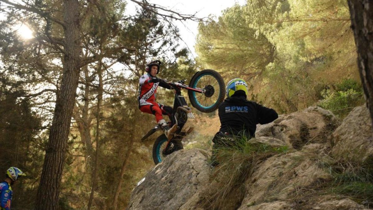 El leridano Arnau Farré durante uno de los tramos del circuito.
