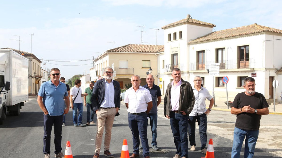 Larrosa, ahir durant una visita d’obres a Sucs.
