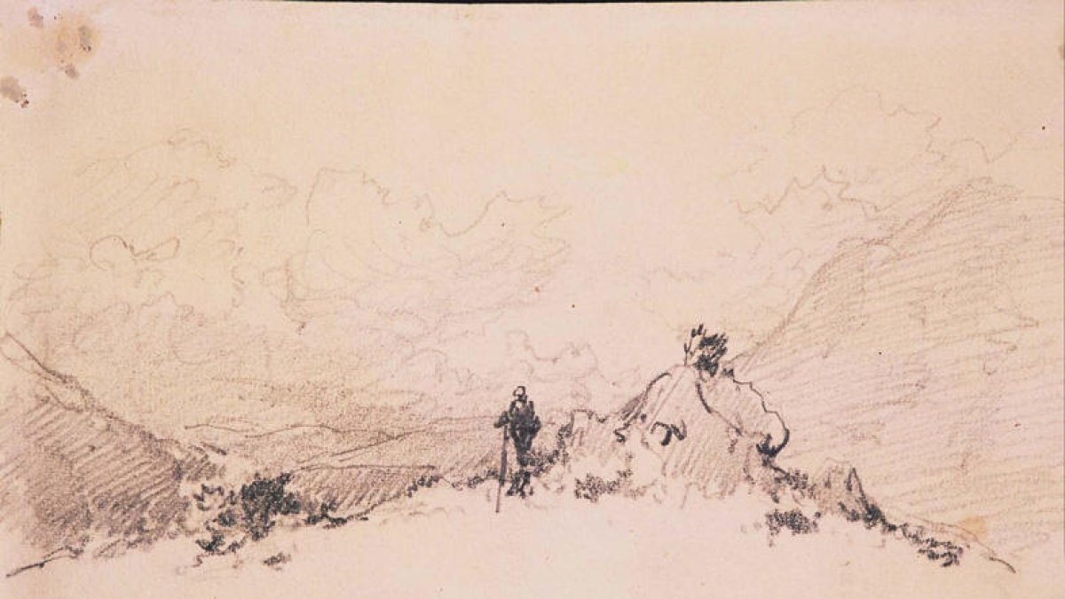 Una de les obres del pintor Carlos de Haes procedents del llegat Tarragó.