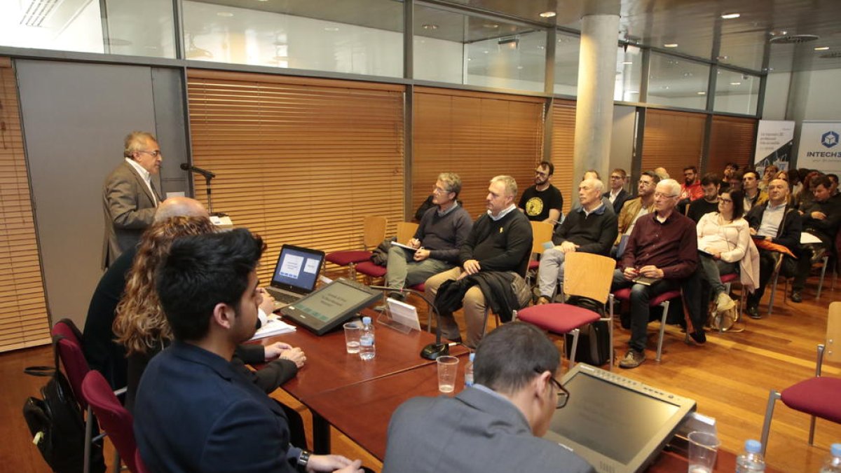 Presentación de la jornada sobre impresoras 3D, ayer en el campus de Cappont de la UdL.