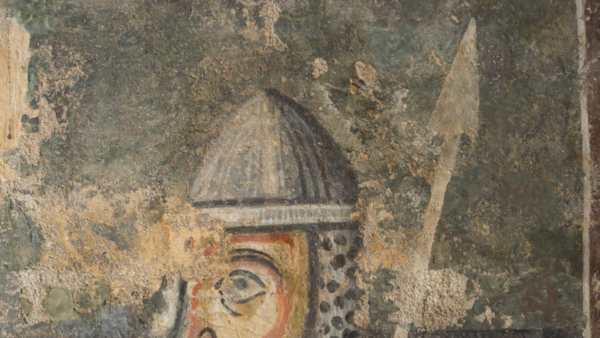 Detalle de estas pinturas, de finales del XI y principios del XII.