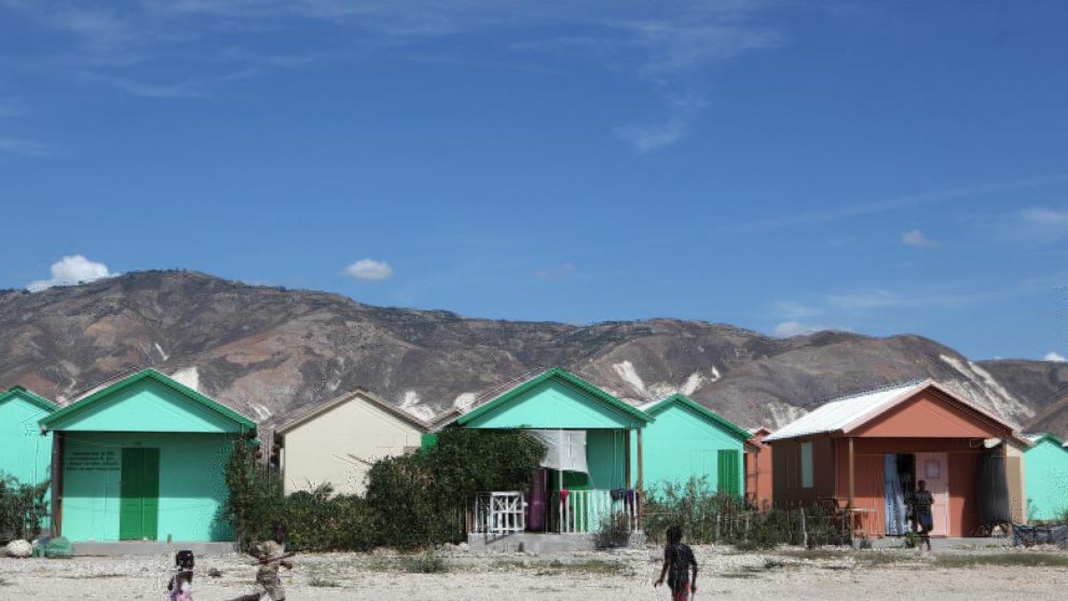 Campamento de refugiados de Oxfam  en las afueras de Puerto Príncipe, en Haití.
