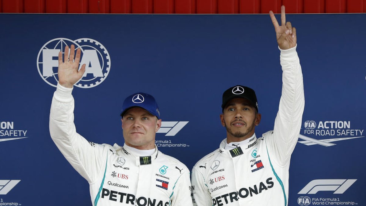 Valtteri Bottas y Lewis Hamilton fueron los grandes dominadores de la sesión de calificación.