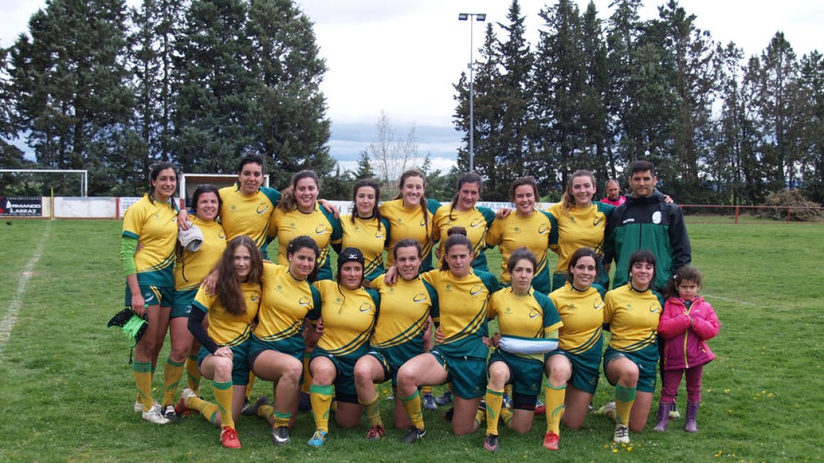 La plantilla del Inef Lleida Rugby femenino.