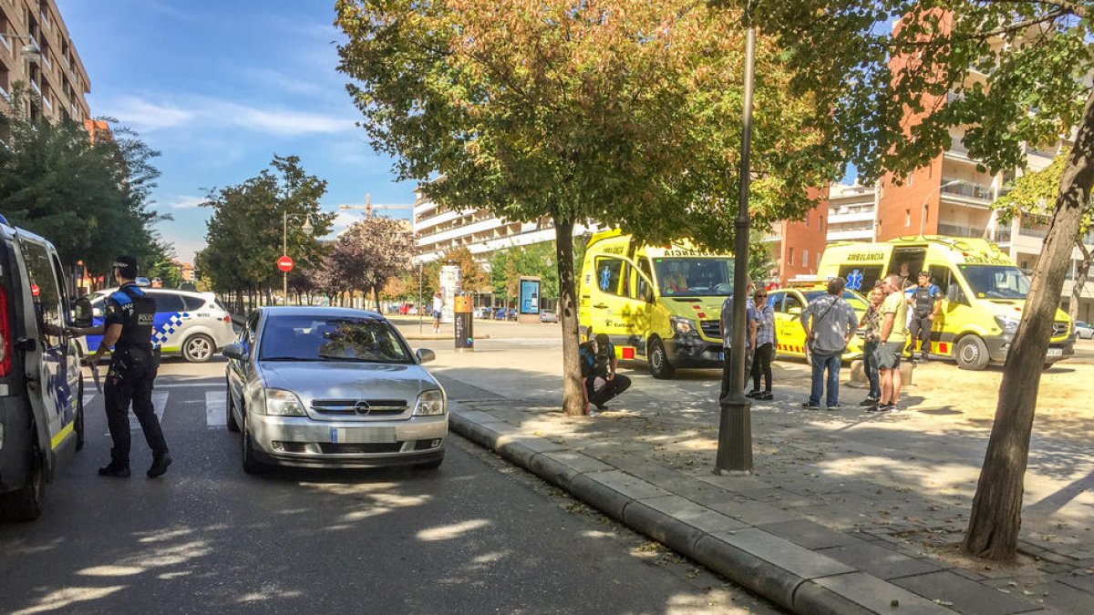 La Urbana a la zona poc després de l’accident.