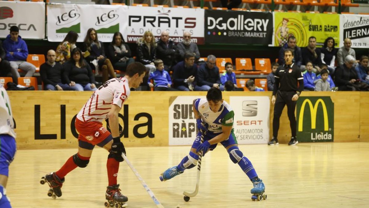 Darío Giménez, en una acción del partido ante el Vic.