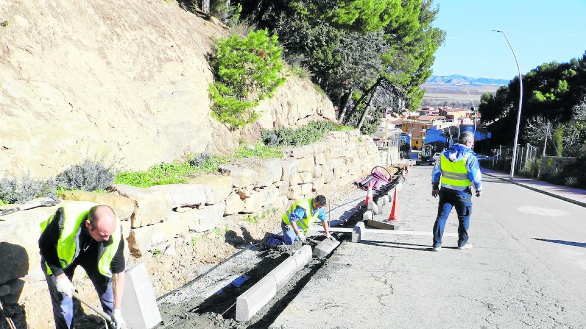 Las obras que se ejecutan en la Baixada del Calvari.