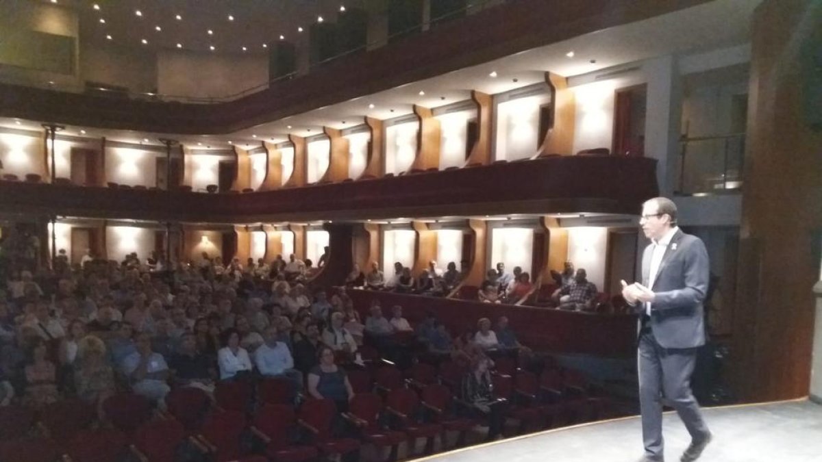 Marc Solsona, en el acto celebrado anoche en Mollerussa.