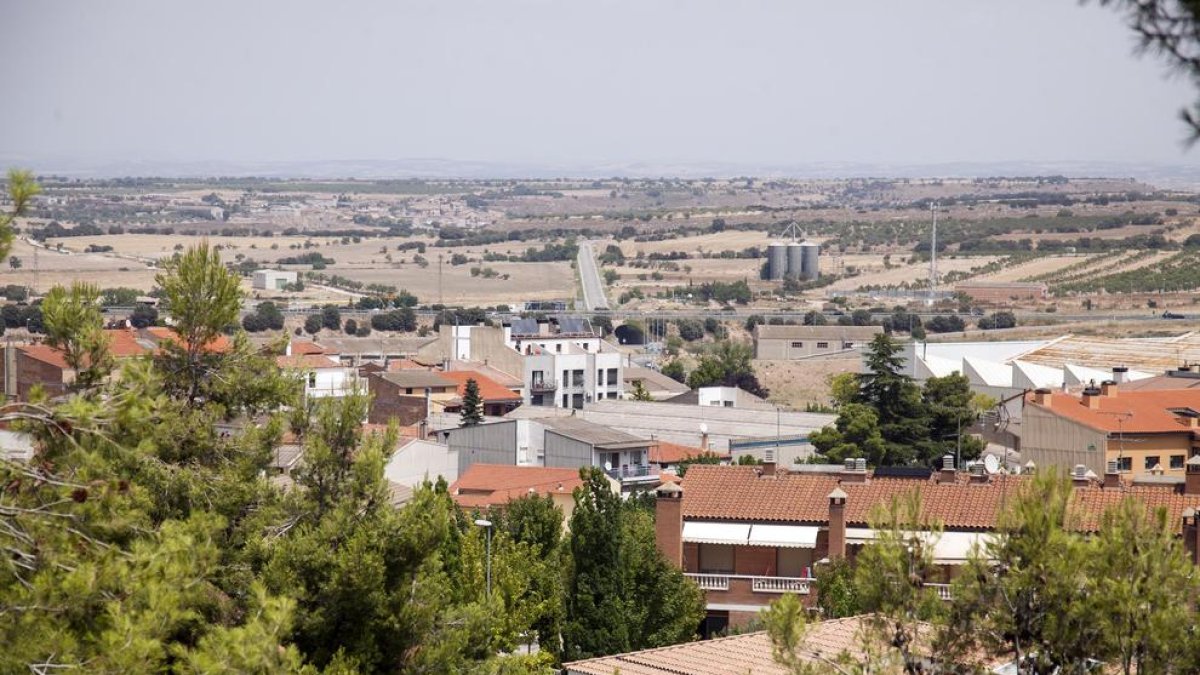 Vista de la zona Nord de Tàrrega des del parc de Sant Eloi.