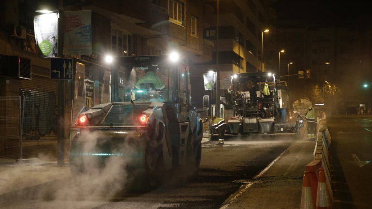 Els treballs a l’avinguda Catalunya amb Acadèmia.