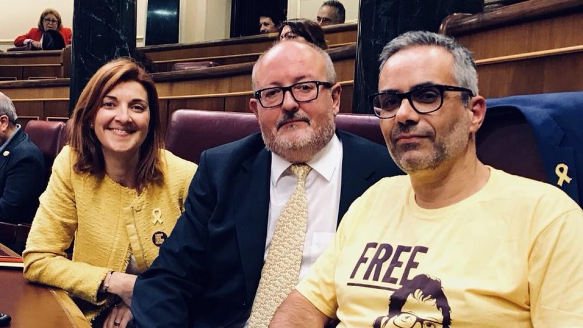 Els nous diputats d’ERC Joan Maragall i Carolina Telechea.