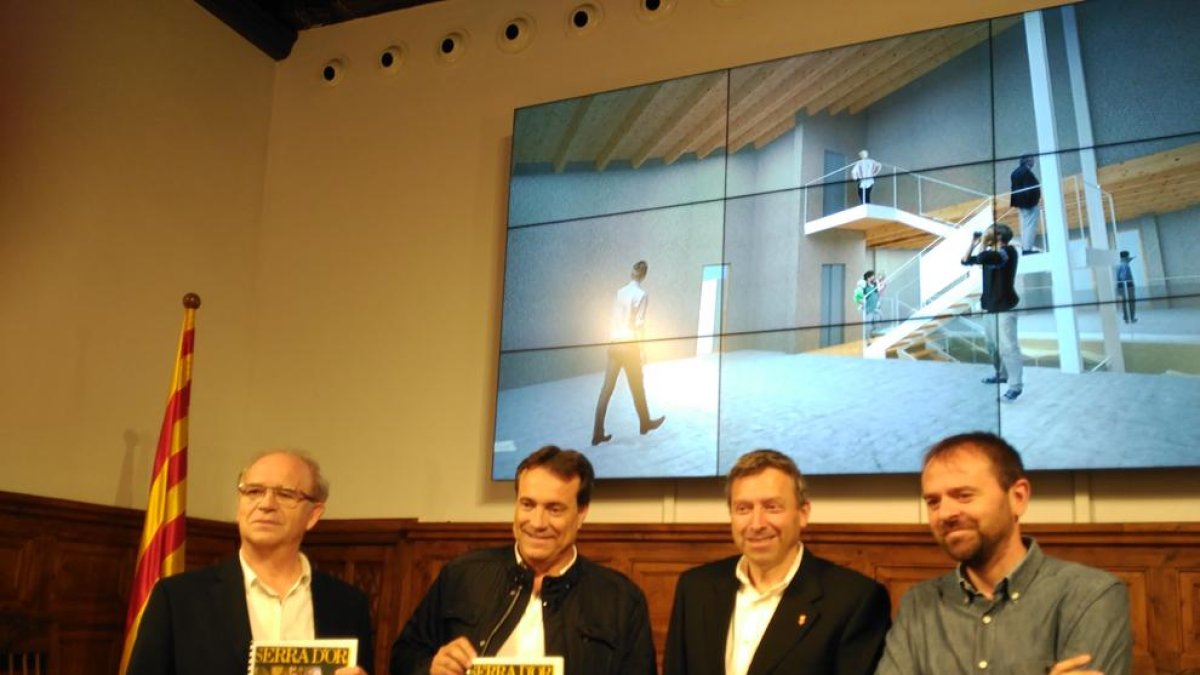 Presentación del proyecto en el IEI - El Aula Magna del IEI acogió ayer a mediodía la presentación del proyecto en Lleida, donde se exhibieron imágenes virtuales para mostrar qué aspecto tendrá el futuro museo. En la imagen, de izquierda a ...