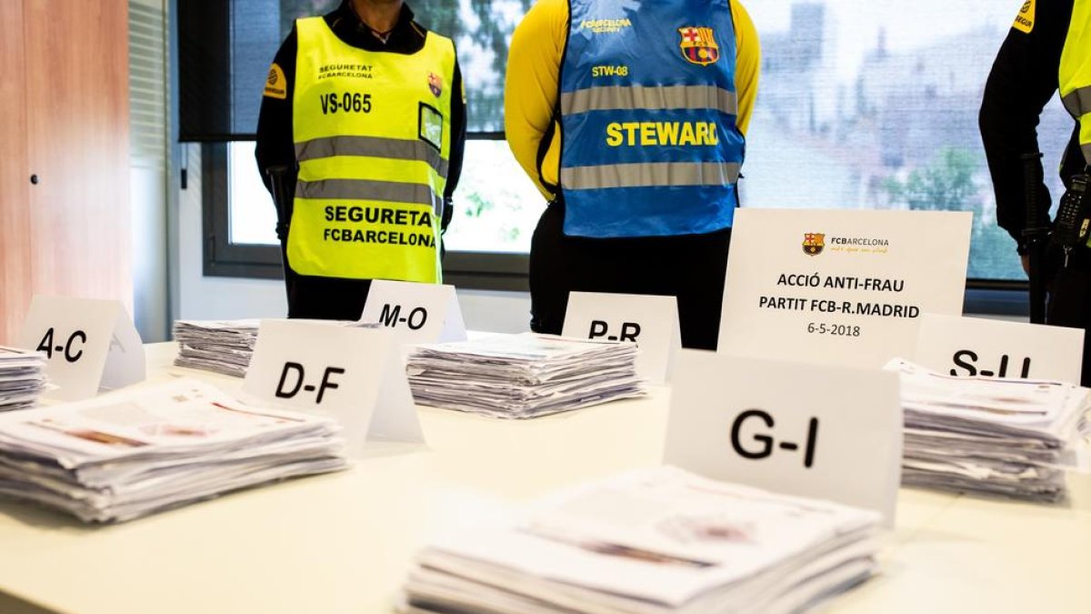 Acción contra el fraude hecha por el club con motivo del clásico.