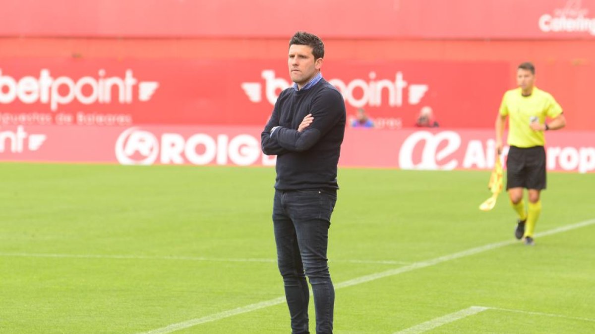 Gerard Albadalejo, el pasado domingo durante el partido que el Lleida perdió en Mallorca.