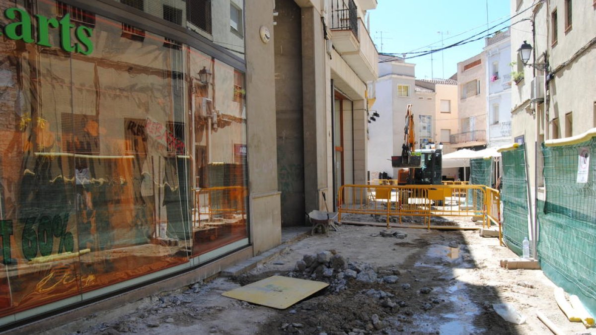 Las obras en la zona de la Vilaclosa.